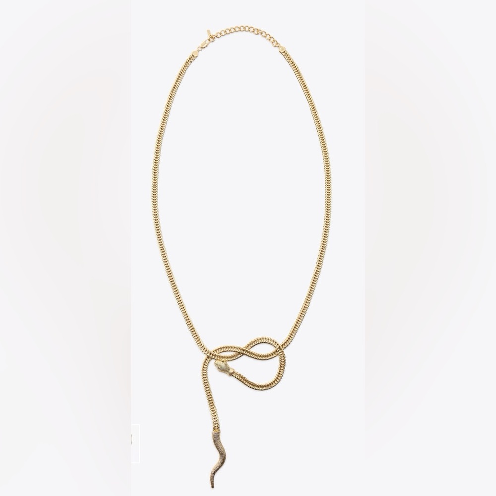 Zara Gold Metal Snake Belt
